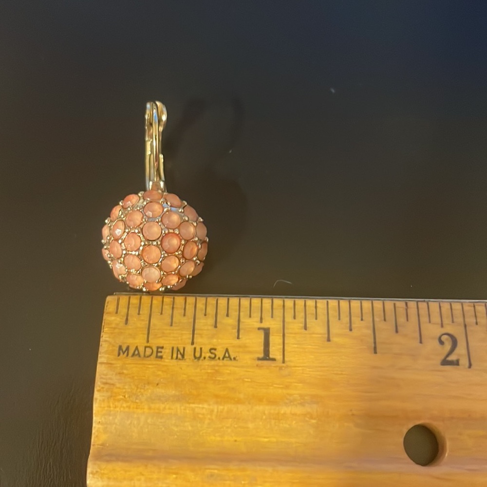 The Gap Light Peach Pave Earrings - Picture 8 of 8